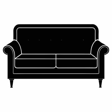 recommend clip art: Sofa Black silhouette
