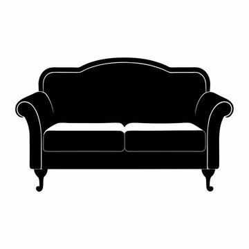 recommend clip art: Sofa Black silhouette
