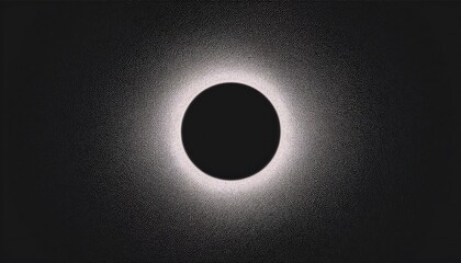 black hole on black background, gradient grain, noise texture space backdrop