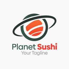 Planet Sushi Logo Design Template. Good for Business, Agency, Community and Organization