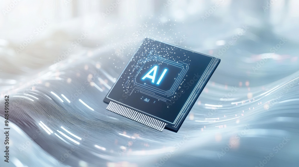 Poster a digital chip with 