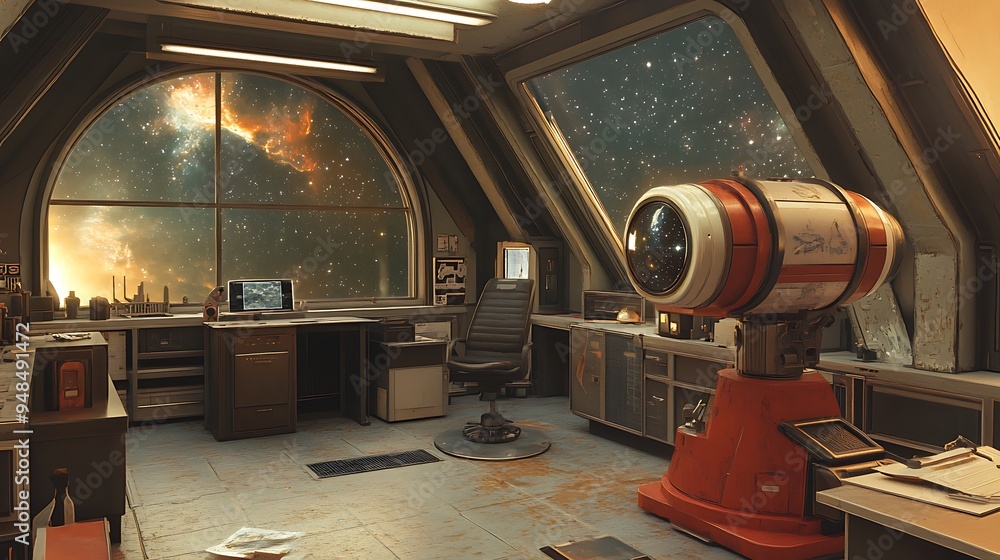 Poster digital space observatory: explore celestial phenomena through interactive virtual reality.