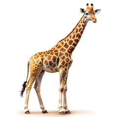 giraffe isolated on white