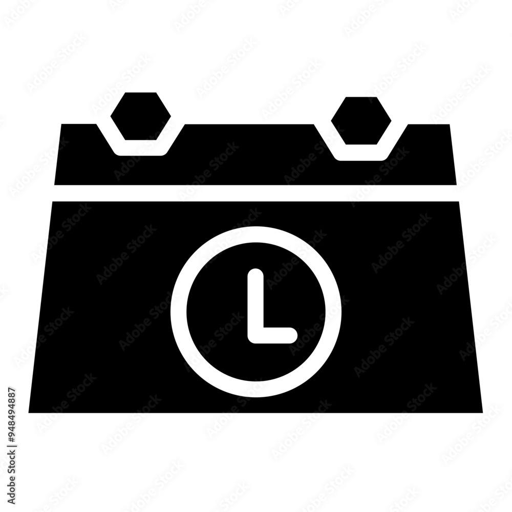 Poster bold calendar date glyph icon