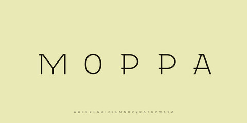Minimal font creative modern alphabet. minimalist style fonts set.

