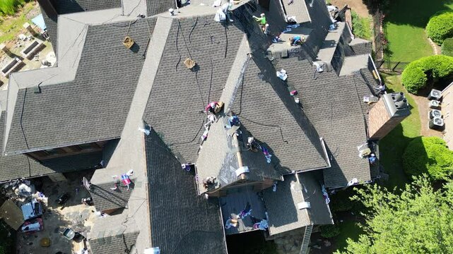 Roofing Work Aerial Drone