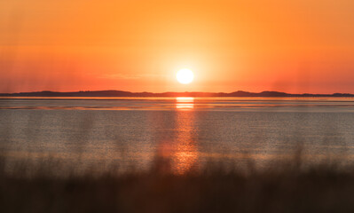 Sunset in Utersum on the island of Föhr