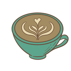 Retro Coffee Elements Latte