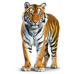 Naklejka premium tiger isolated on white background