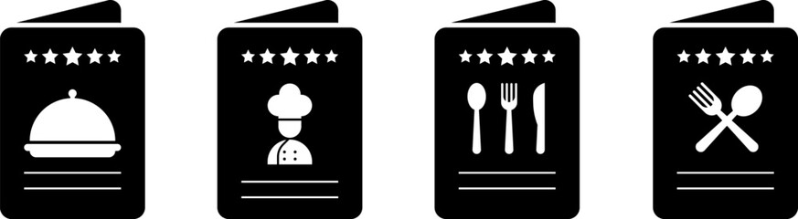 Menu icon. Menu for the restaurant. Menu book sign. Food menu card icon. Booklet, restaurant concept. Vector illustration