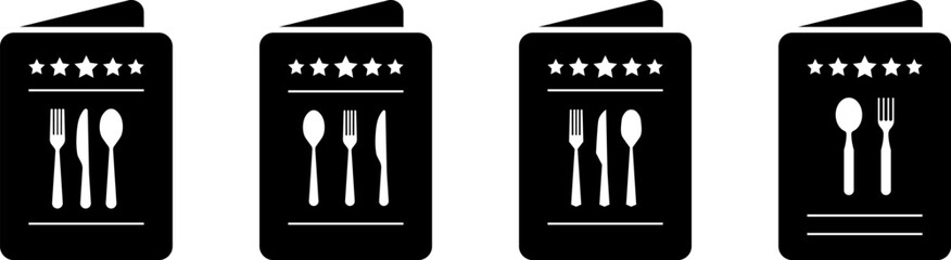 Menu icon. Menu for the restaurant. Menu book sign. Food menu card icon. Booklet, restaurant concept. Vector illustration