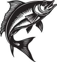 Silhouette of fish vector illustration
