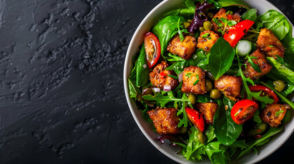 Plate Food Black Background