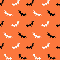 Halloween seamless pattern.Vector illustration of Halloween party.Holiday cartoon seamless pattern.