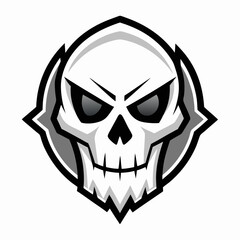 Skull Logo Vector Art on White Background
