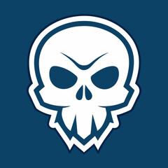 Skull Logo Vector Art on White Background