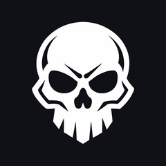 Skull Logo Vector Art on White Background
