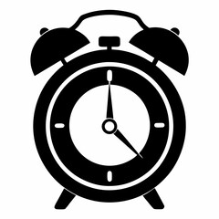 Alarm clock Black silhouette