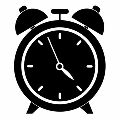 Alarm clock Black silhouette