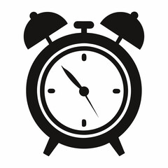 Alarm clock Black silhouette