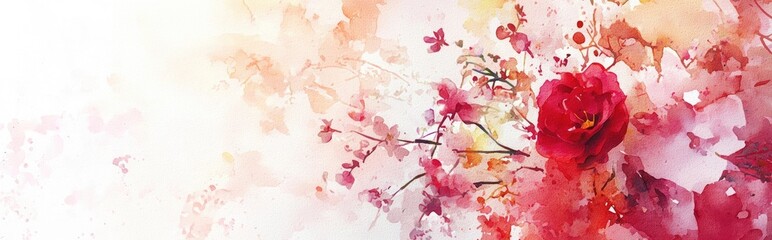 Watercolor illustration of pre wedding and wedding still life featuring a blend of sharp and blurry elements suitable for backgrounds and wedding invitations