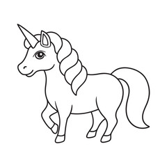 Fototapeta premium Cute Cartoon Rainbow Unicorn