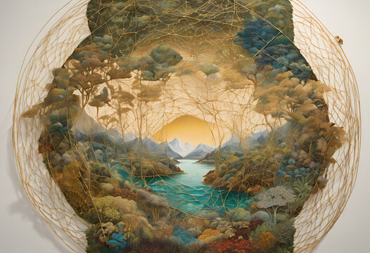 Intricate Web of Nature: Ecosystems Converging in Harmony