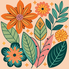 seamless background with flowers