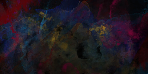 Abstract colorful black textured smoke. grunge dark painted background. abstract fire flame grunge texture background. dark nebula sparkle star universe in outer horizontal galaxy space for text.