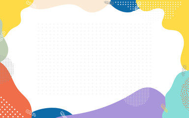 Abstract colorful paint pop art vintage 80s 90s retro style background geometric trendy modern creative colour line dots artistic shape splash vector texture wallpaper