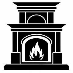 Fireplace Black silhouette