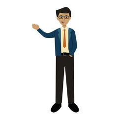 Business Man Character Man Explaining