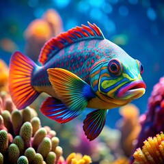Obraz premium fish in aquarium Generative AI technology