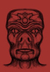 Alien creature, sketch - digital painting © Cubitron