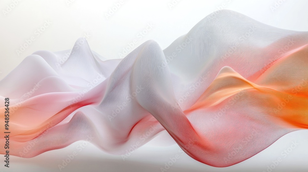 Poster elegant abstract line design, creating a sense of fluidity and movement in a minimalistic compositio