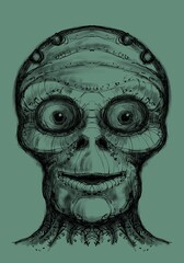 Alien creature, sketch - digital painting © Cubitron