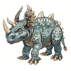 Fototapeta premium Euoplocephalus fantasy animal cartoon isolated whitebackground 16:9