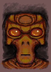 Alien creature, sketch - digital painting © Cubitron
