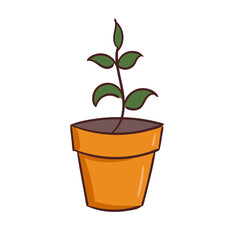 Gardening Doodle Plant Pot
