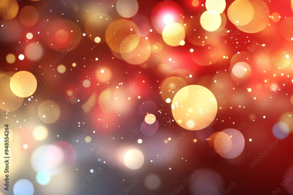Poster vibrant abstract background with colorful bokeh lights shimmering in a festive atmosphere
