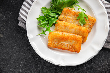 fish sticks fresh meal food snack on the table copy space food background 