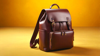 A school bag with a sleek, high-tech design, with a colorful, nostalgic feel.