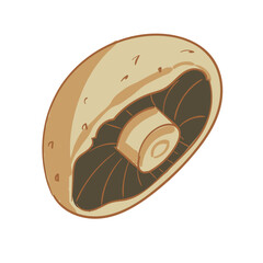 Hand Drawn Portobello Mushrooms