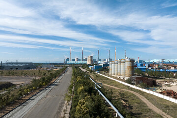 Fototapeta premium view of power station