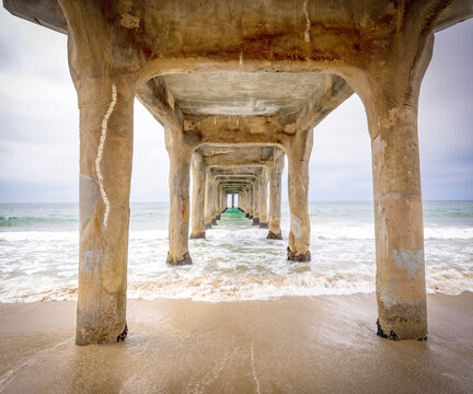 Under the pier in Manhattan Beach