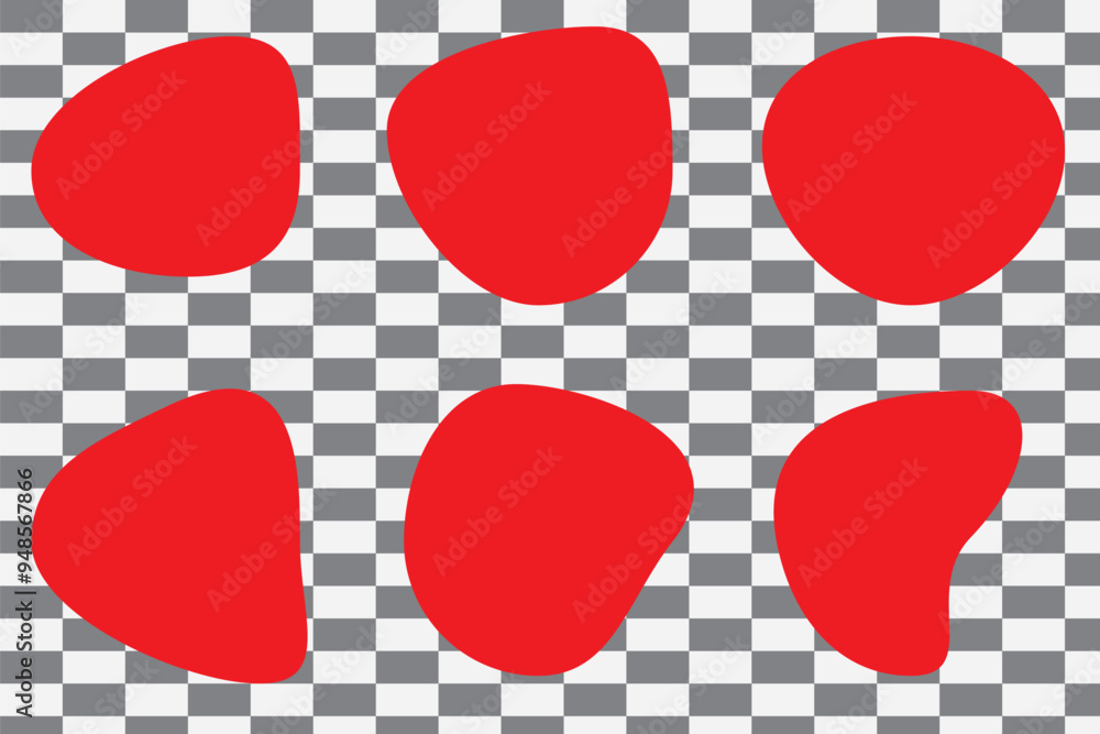 Poster various shapes of irregular blobs