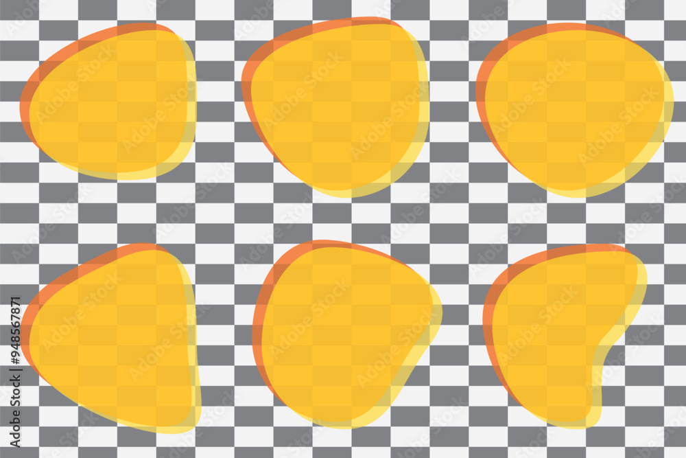 Poster various shapes of irregular blobs