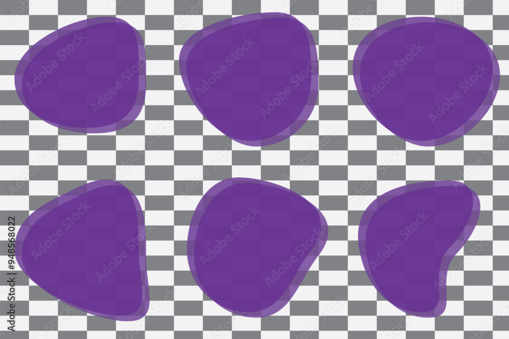 Aufkleber various shapes of irregular blobs