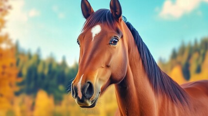 Obraz premium Majestic Horse in Nature