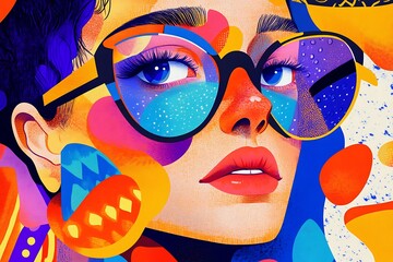 Celebrating Age: Artistic Illustrations of Vibrant Age Numbers Contrasting Youth and Maturity